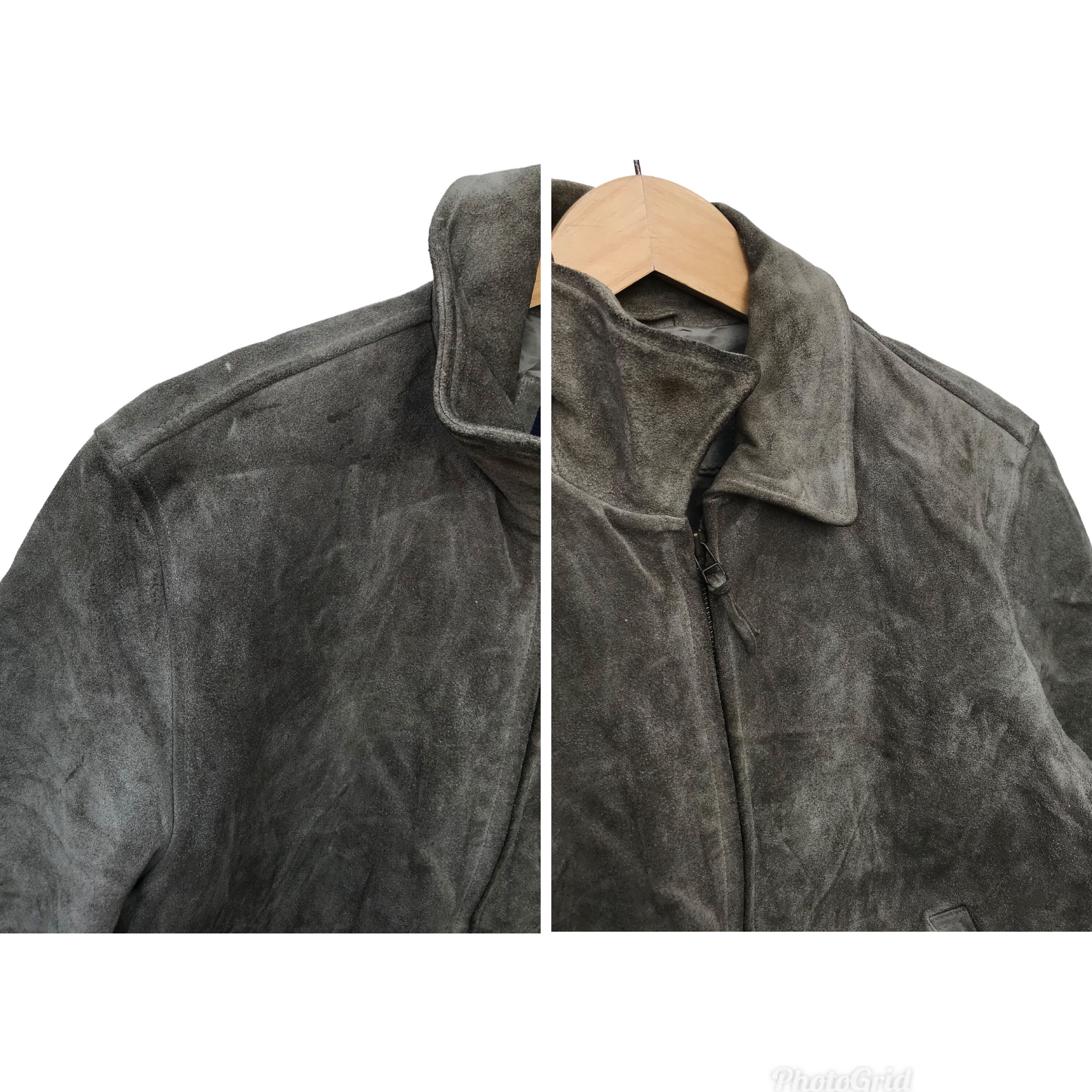 Vintage Ships Japan Suede Leather Jacket Ships Japanese