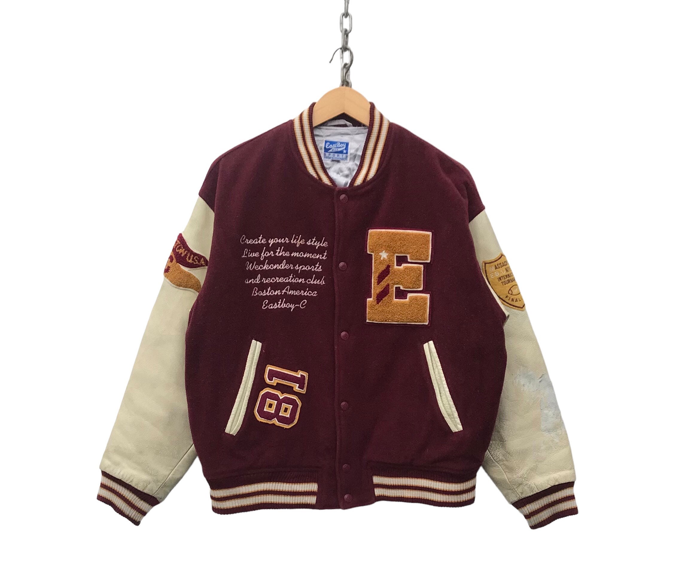 Vintage East Boy Varsity Jacket 90s East Boy Varsity Jacket Streetwear ...