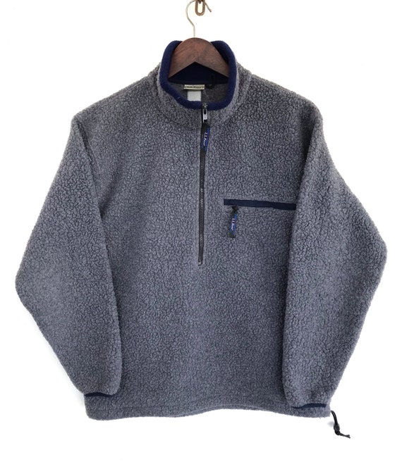 LL Bean Jacket Vintage LL Bean Fleece Sherpa Sweat