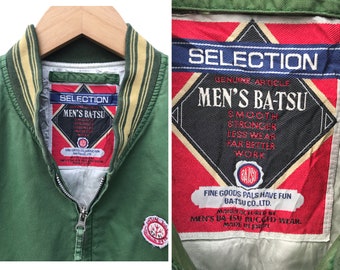 90s MEN'S BA-TSU リバーシブル 中綿フライトジャケット ロゴ