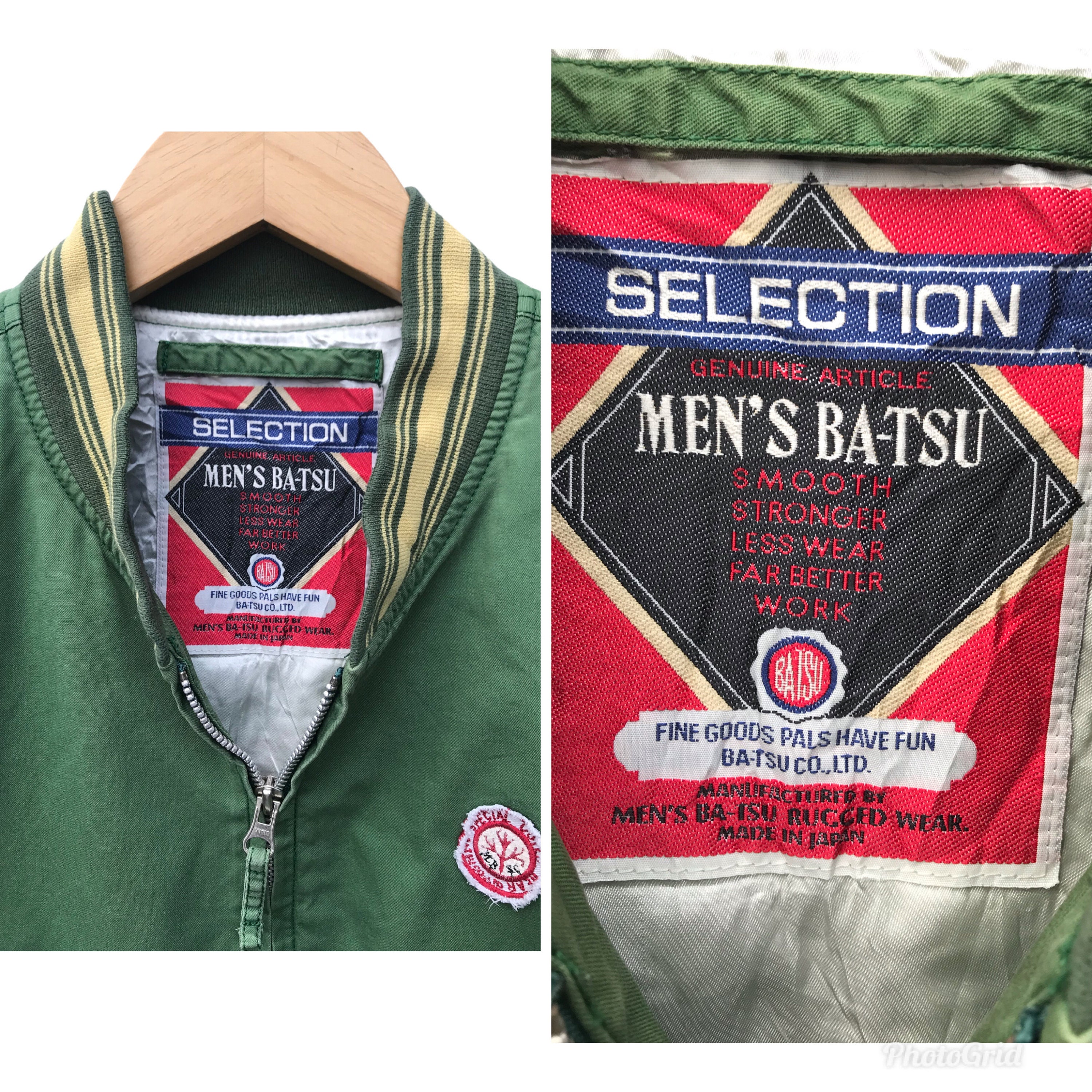 Men's Ba-tsu Japan Vintage Men's Ba-tsu Faded Casual Jacket Men's Ba-tsu Japan Vintage Men's Ba-tsu Faded Casual Jacket