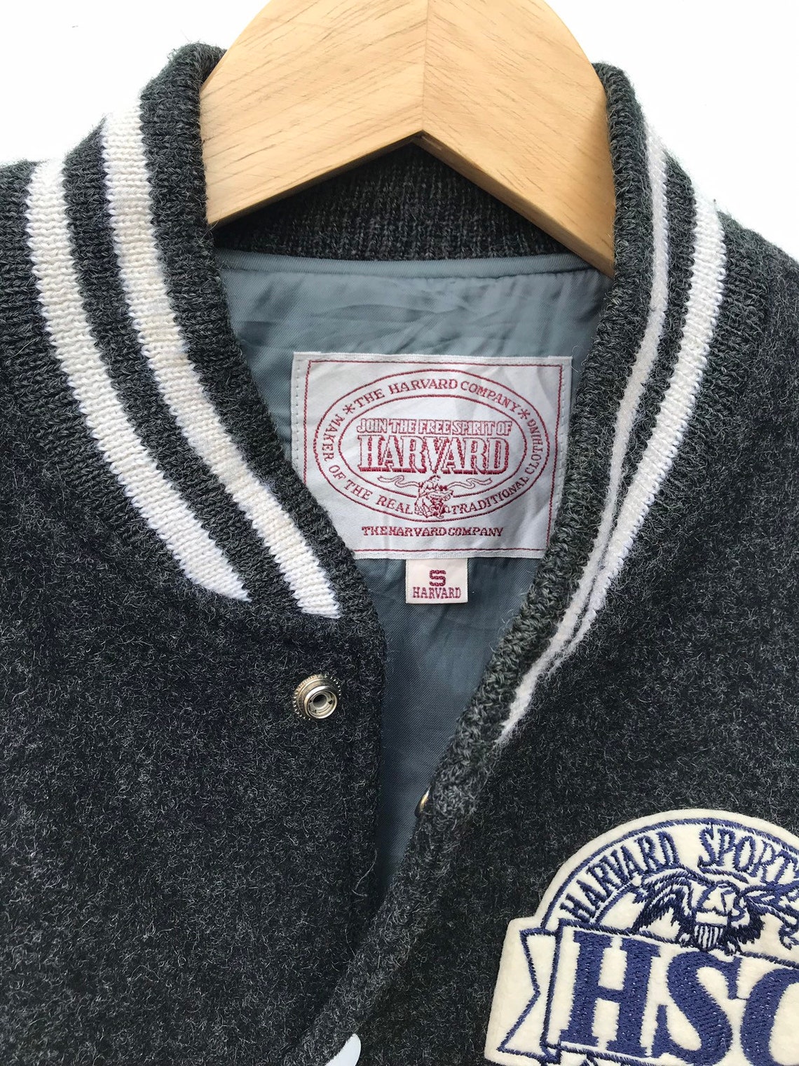 Vintage Harvard Varsity Jacket Harvard Sports Club Jacket Etsy