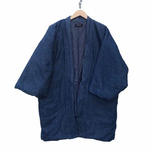 Vintage Kimono Japan Kimono Japanese Traditional Indigo Kimono Japan Haori Traditional Wear TTS Large (refer measurements)