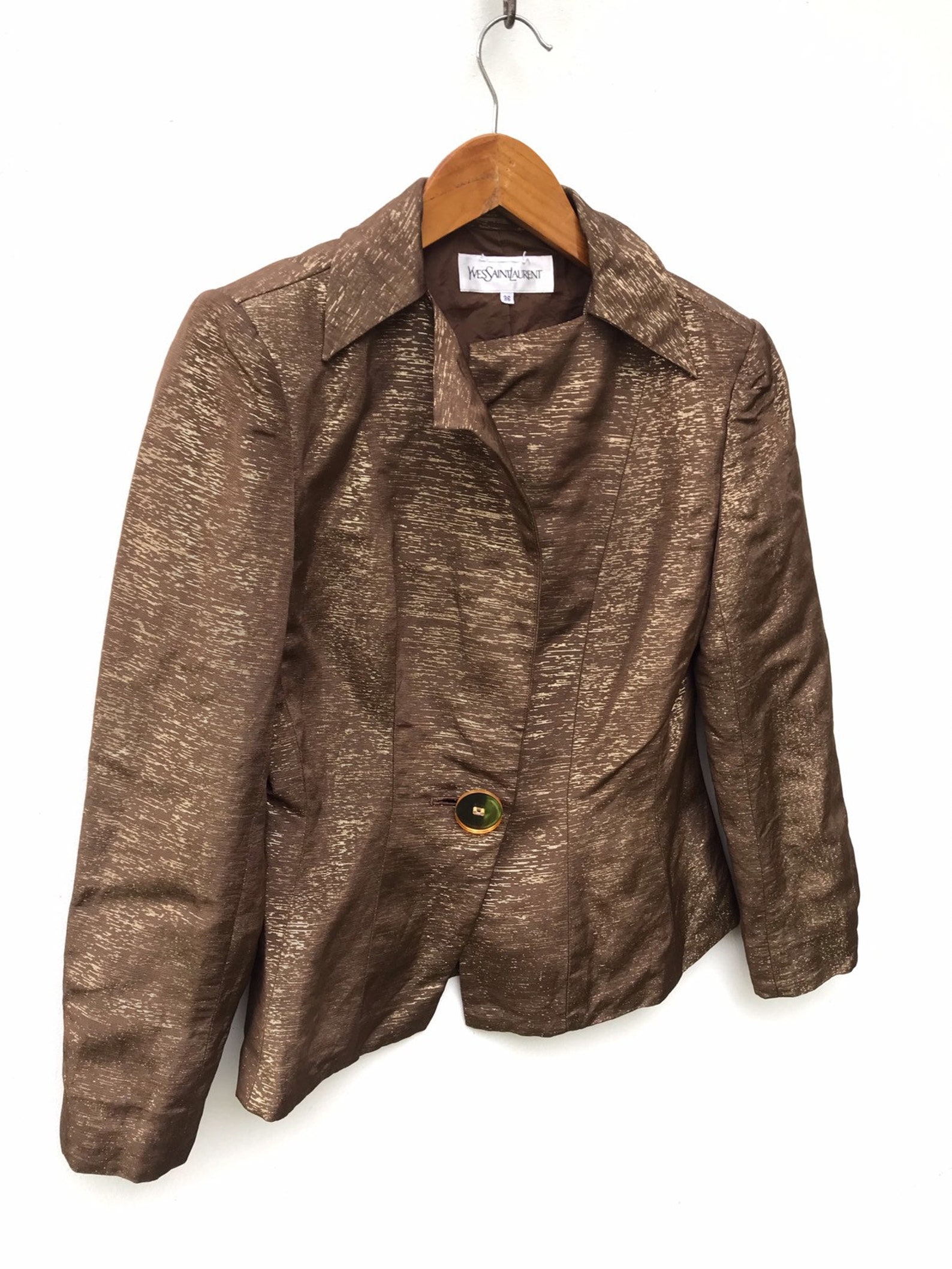 YSL Jacket Rare Vintage Yves Saint Laurent Women Blazer Coat Etsy