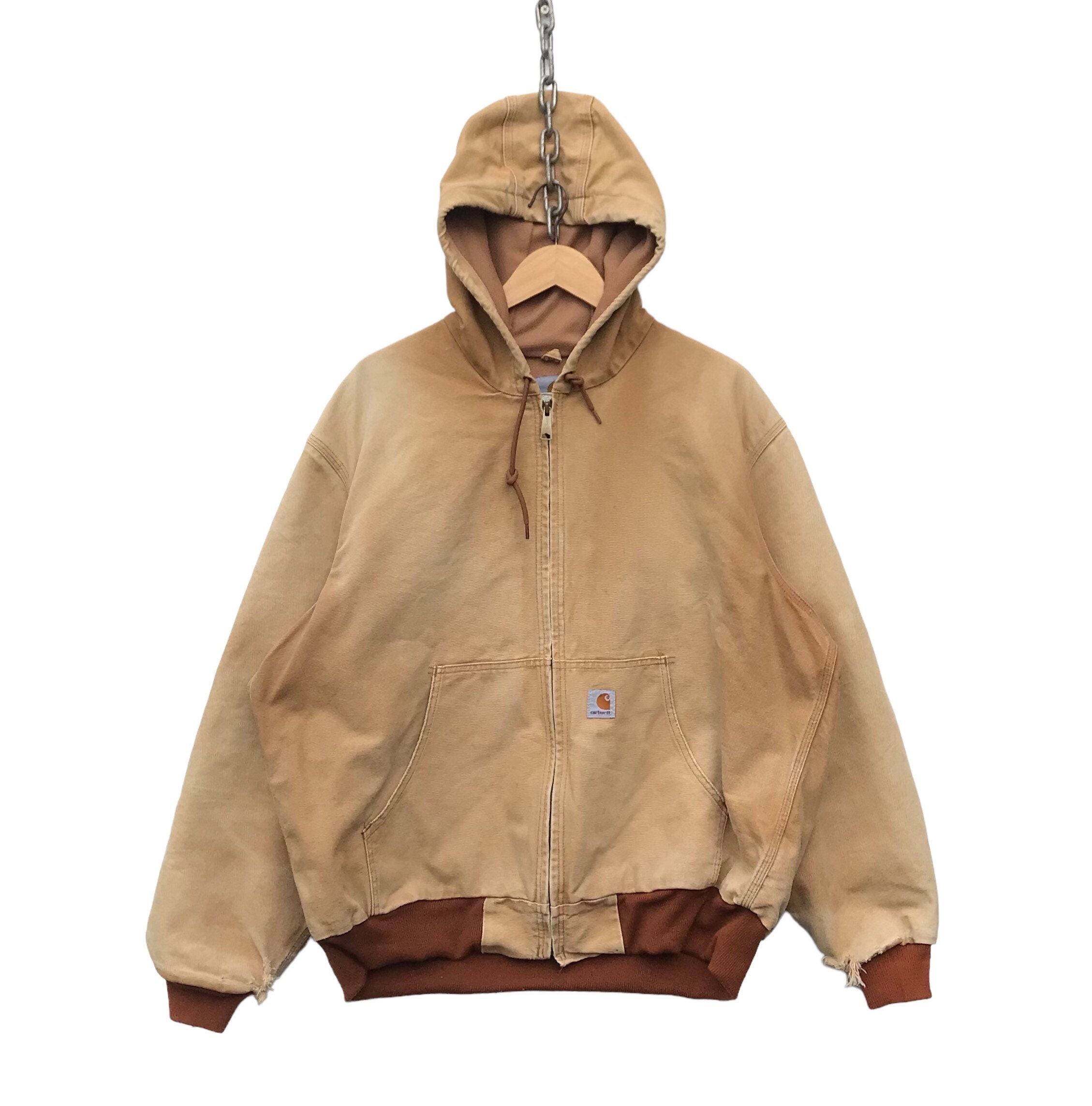 Very Worn Carhartt 90s Jacket Carhartt Usa Streetwear Hoodie Very Worn Carhartt 90s Jacket Carhartt Usa Streetwear Hoodie