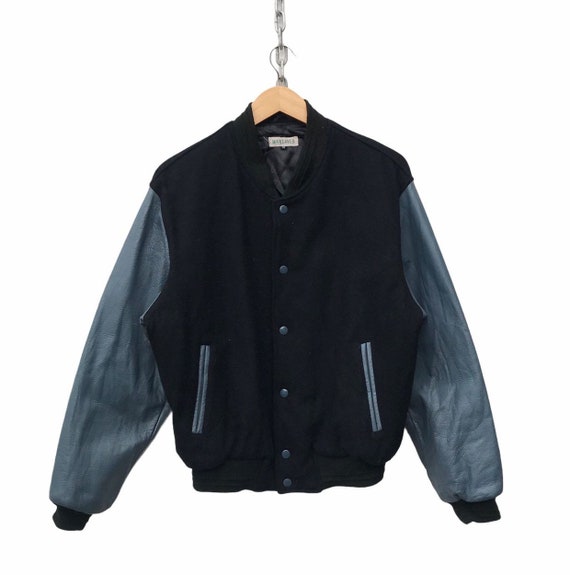 Vintage Maneaver Plain Varsity Jacket Streetwear Fashion Jacket Size Medium Refer Measurements Etsy Ireland