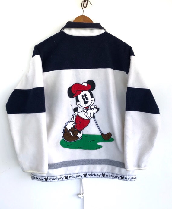 Mickey Mouse sweater fleece jacket vintage mickey… - image 1