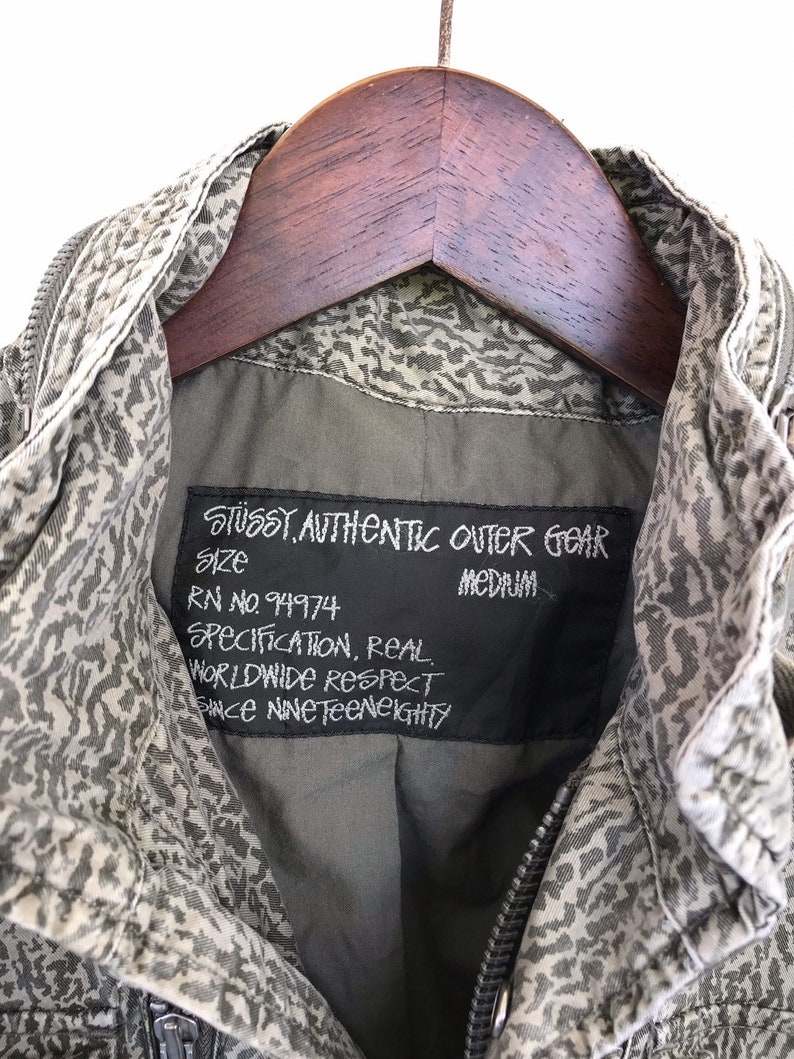 Vintage Stussy Jacket Stussy Camo Military Jacket Stussy New York
