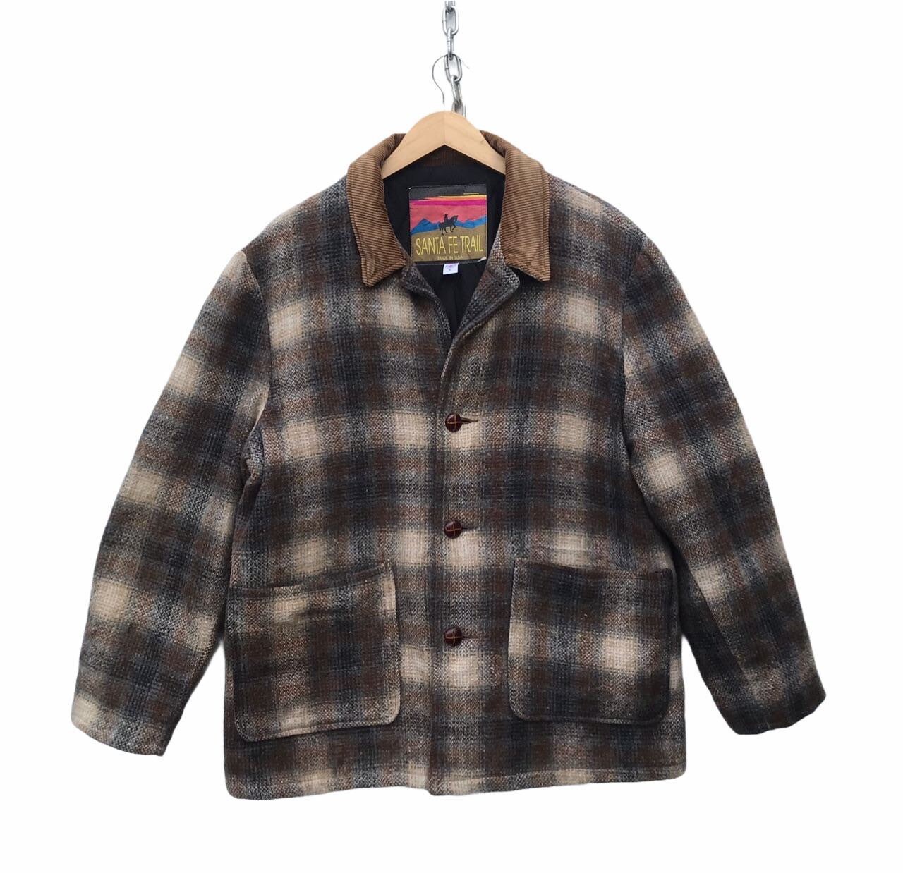 Vintage Santa Fe Trail Jacket Santa Fe Shadow Plaid Jacket Made in Usa Size Large refer Measurements - Etsy Vintage Santa Fe Trail Jacket Santa Fe Shadow Plaid Jacket Made in Usa Size Large refer Measurements - Etsy