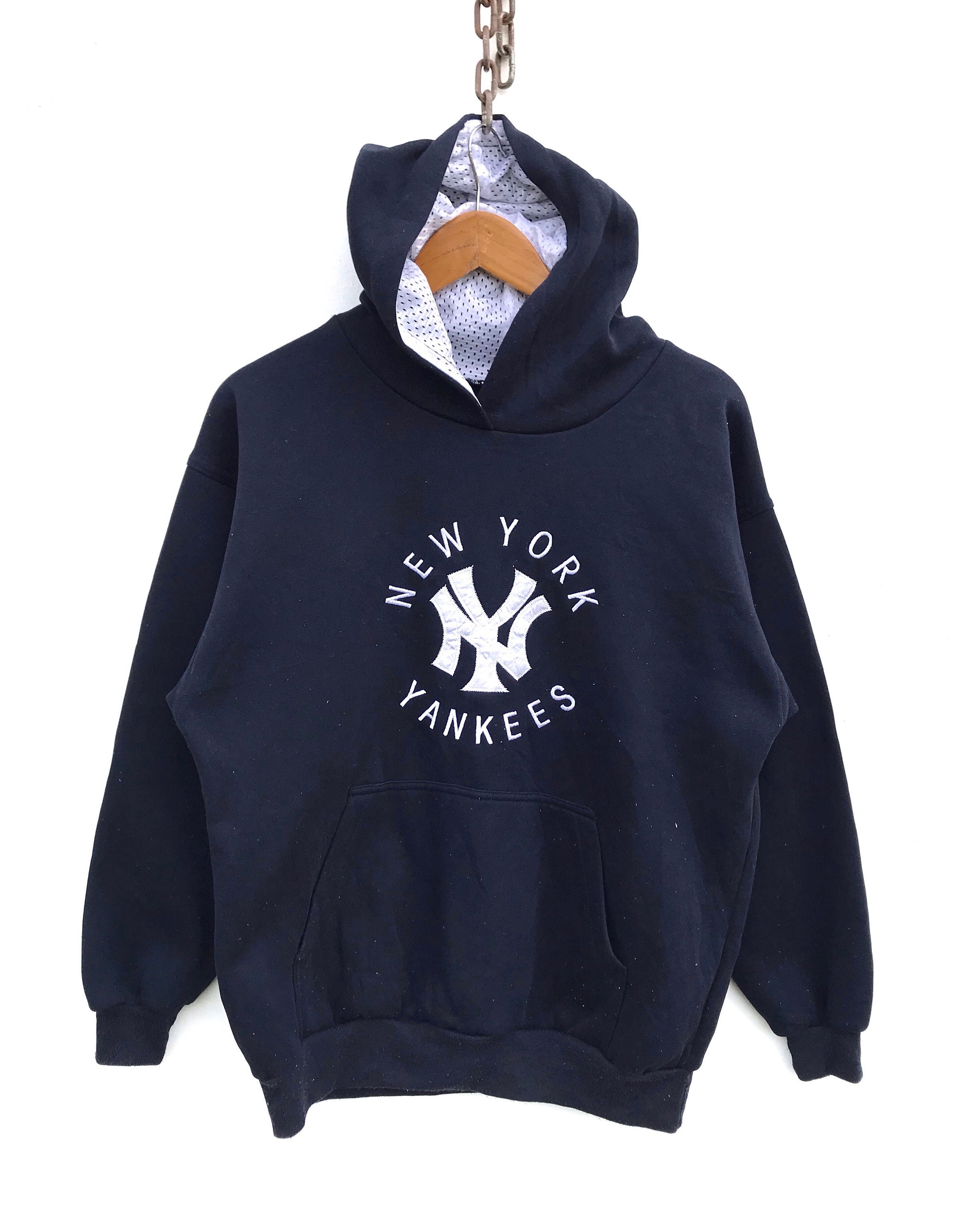 OverheadTreasures NY Yankees Hoodie Vintage New York Yankees Jacket NY Yankees Sweater New York Baseball Jacket S Size Made in Australia (Refer Measurements)