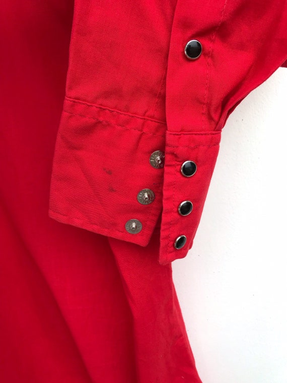 Vintage Miller Western Shirt Red Colour Vintage 8… - image 5