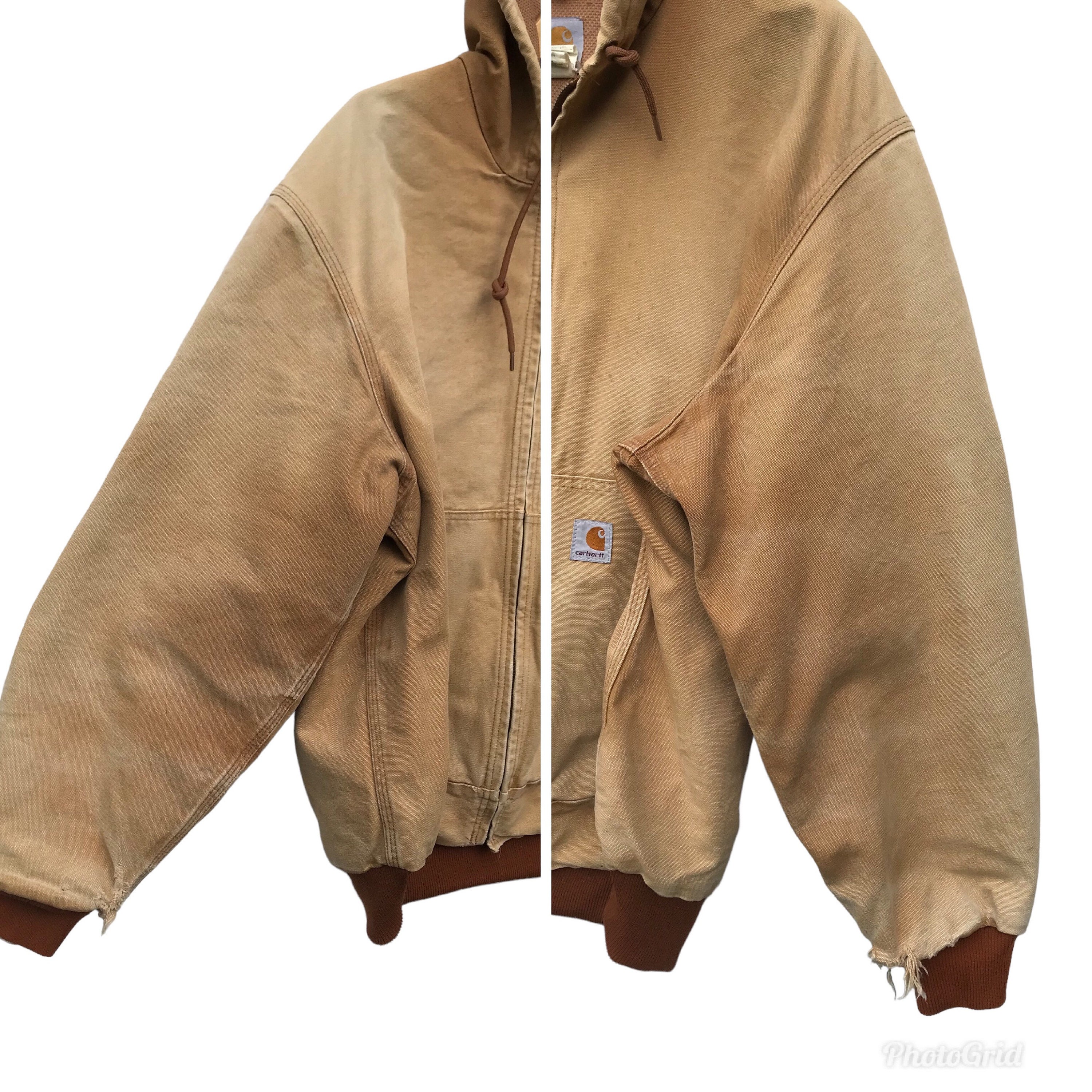 Carhartt J280 CML Large Canvas Work Jacket Coat Hooded