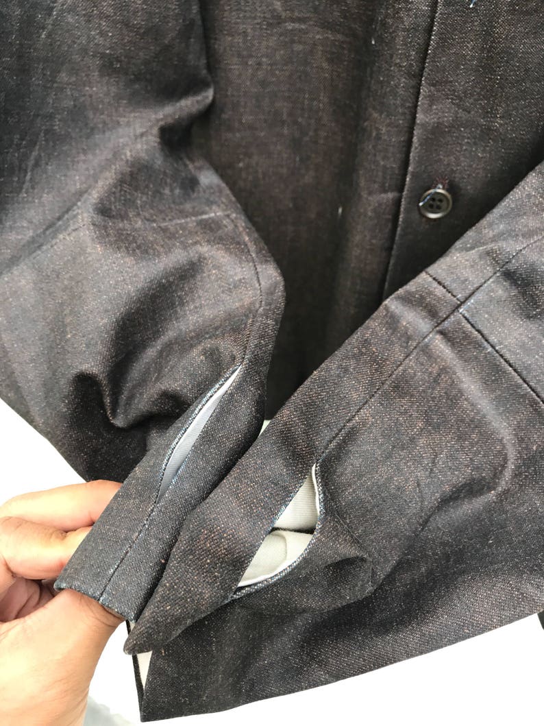 Rare Tsumori Chisato Jacket Japan Top Designer Tsumori Chisato Coated Jacket Sweater Made in Japan Avant Garde Fasion sz 2