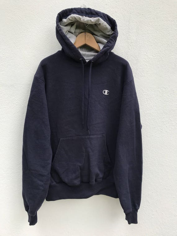 Vintage Champion Gray Hoodie Sweatshirt Full Zip RN#15763