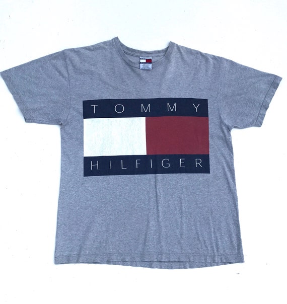 VTG Tommy Hilfiger USA Sailing Gear Colour Block Big Logo