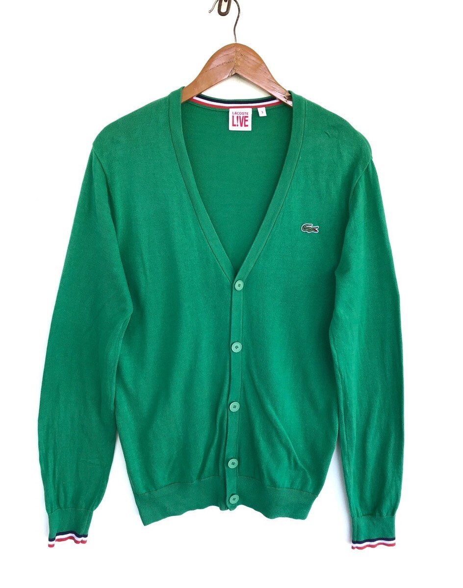 Lacoste Cardigan Jacket Vintage Lacoste Sweater Lacoste Big | Etsy