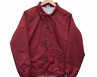 red champion windbreaker mens