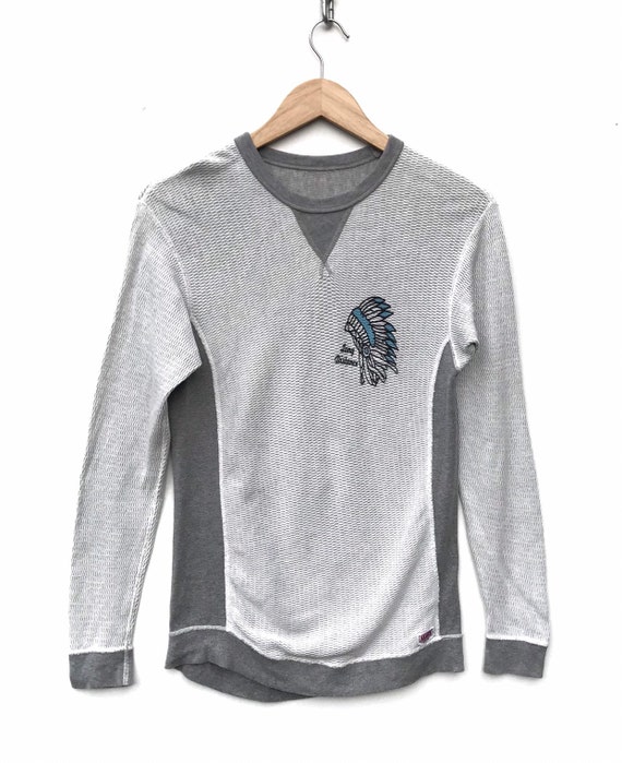 Flat Head Sweatshirt Vintage the Flat Head Japan Indian Native 
