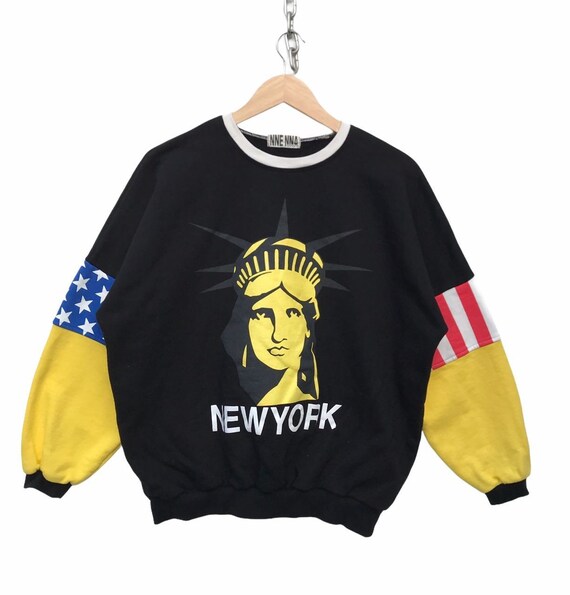 New York Sweatshirt Vintage New York Liberty Logo