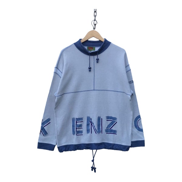 Kenzo Sweatshirt Rare Vintage Kenzo Golf Spellout Sweater Hip Hop Kenzo Paris Fashion Jacket sz 4 on tag TTS Medium (refer measurements)