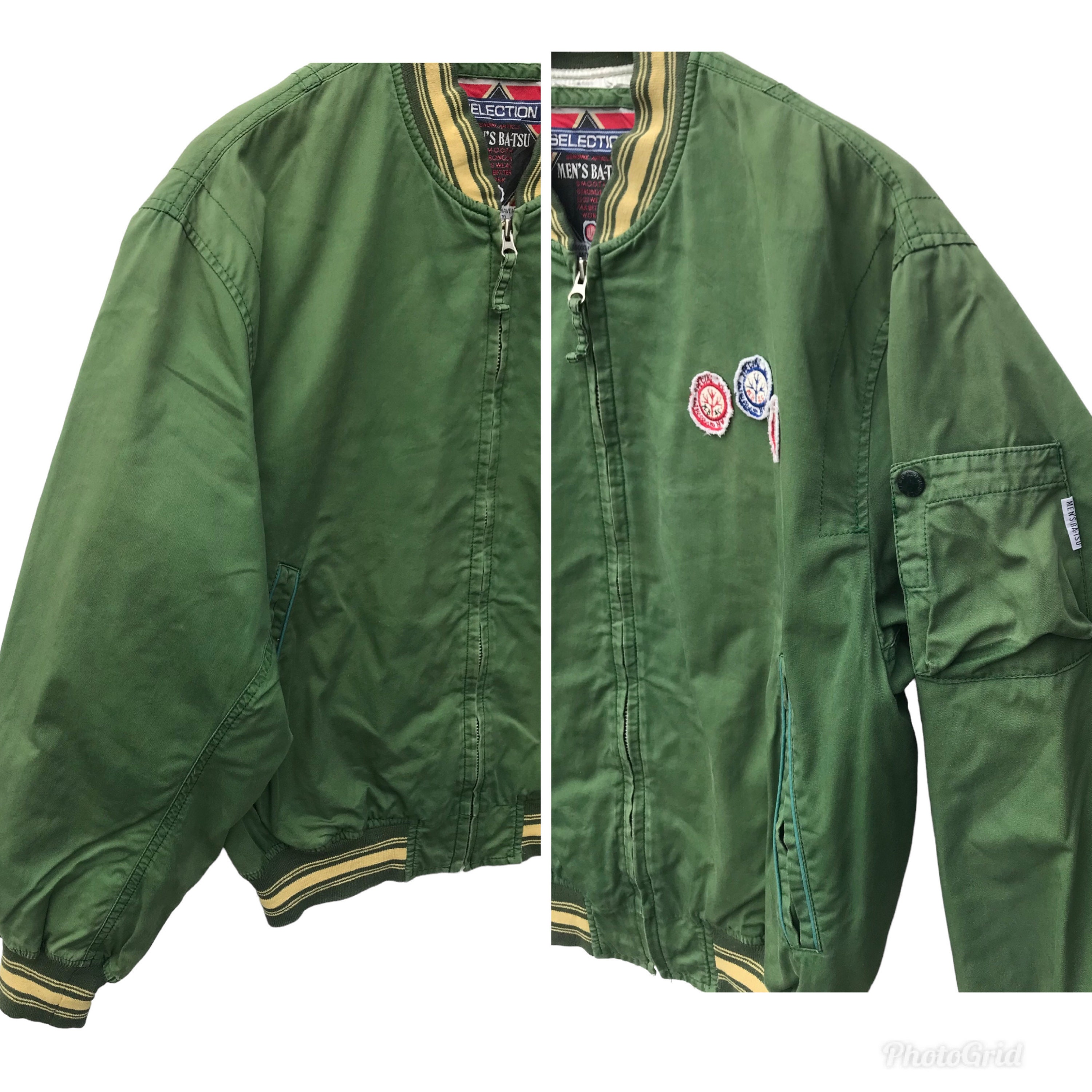 Men's Ba-tsu Japan Vintage Men's Ba-tsu Faded Casual Jacket Men's Ba-tsu Japan Vintage Men's Ba-tsu Faded Casual Jacket