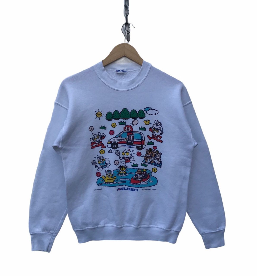 Rare Vintage Falken Ultraman Japanese Cartoon Network Sweatshirt ...