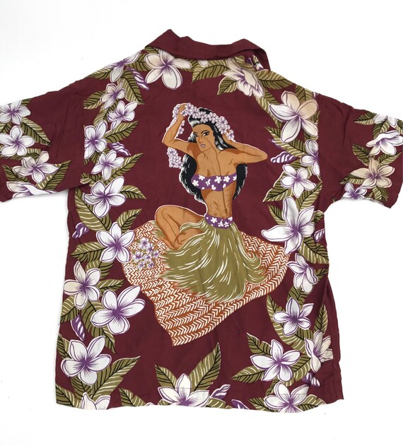 Vintage Hawaiian Shirt Rayon Shirt Men Large Hawai