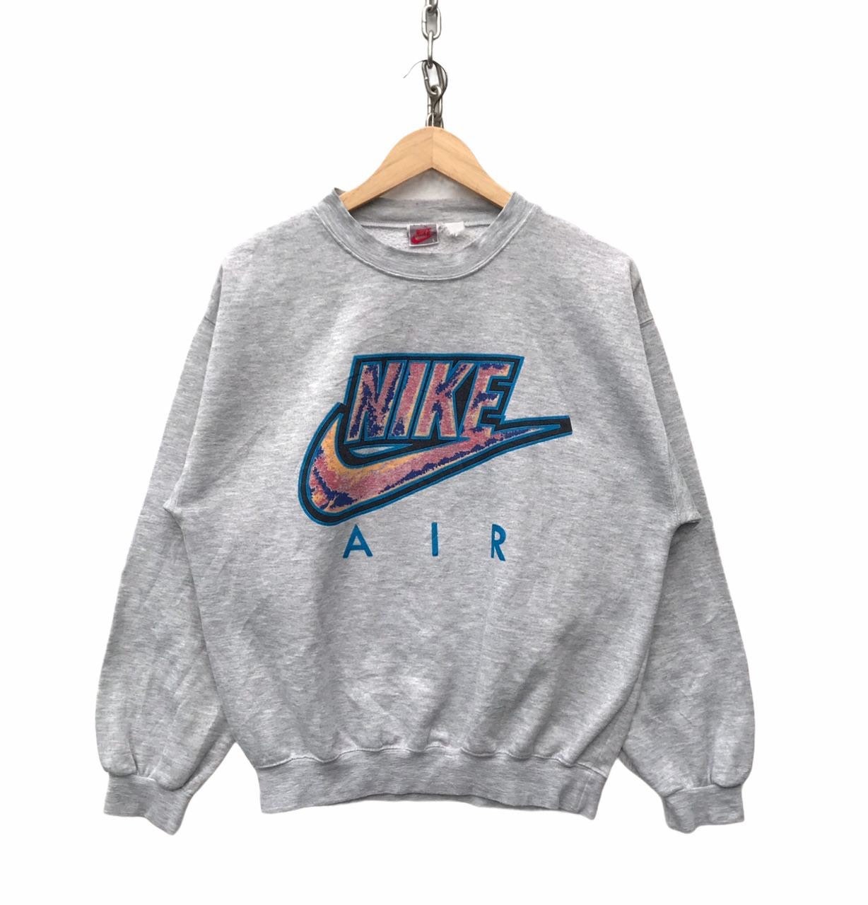 Vintage Nike Air Sweatshirt Nike Sweater Nike Gray Tag Swoosh | Etsy