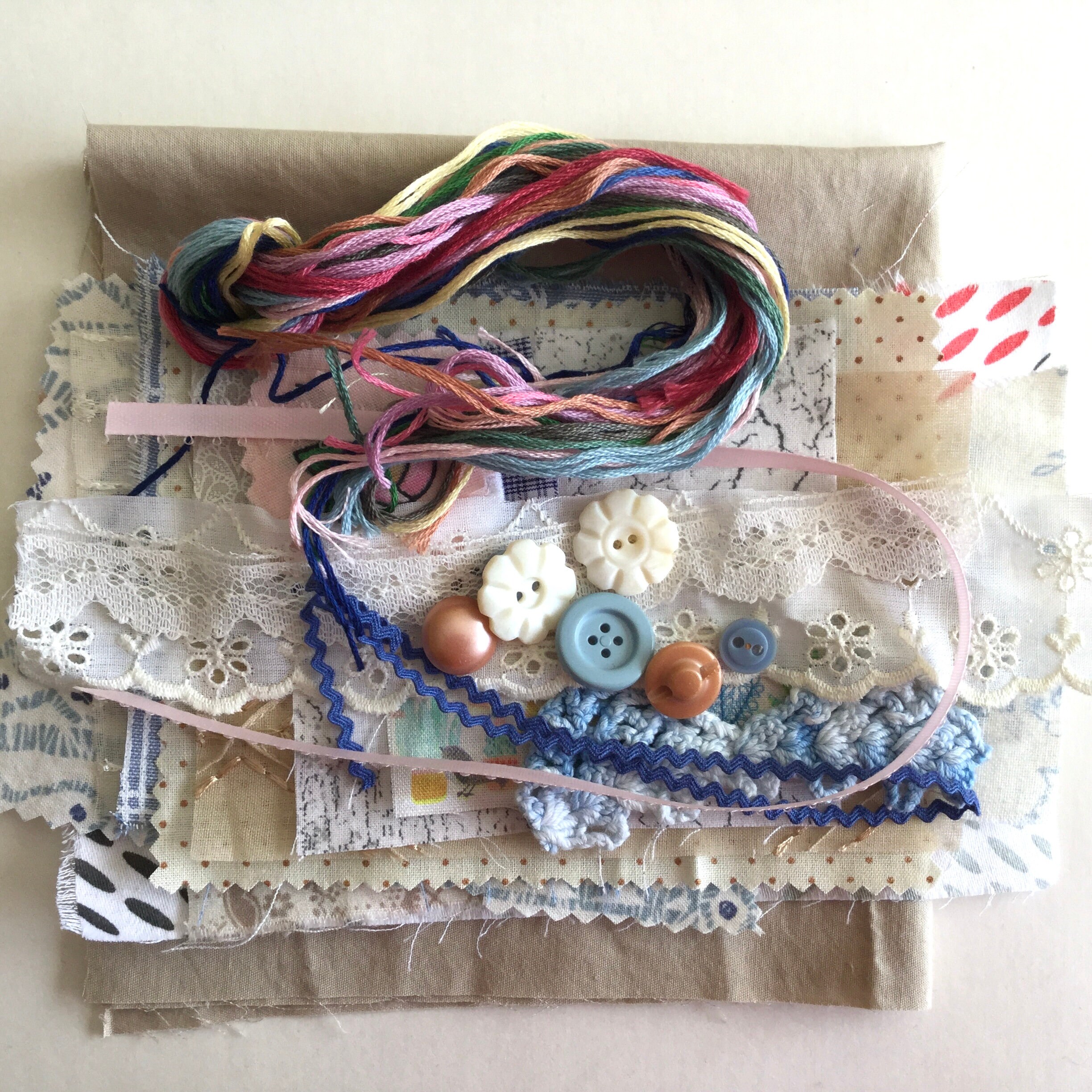 Slow stitch kitHand stitchingEmbroidery practice kitBoro Etsy