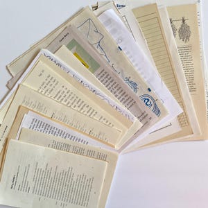 50 Book pages for journals-Vintage paper-Junk journal paper