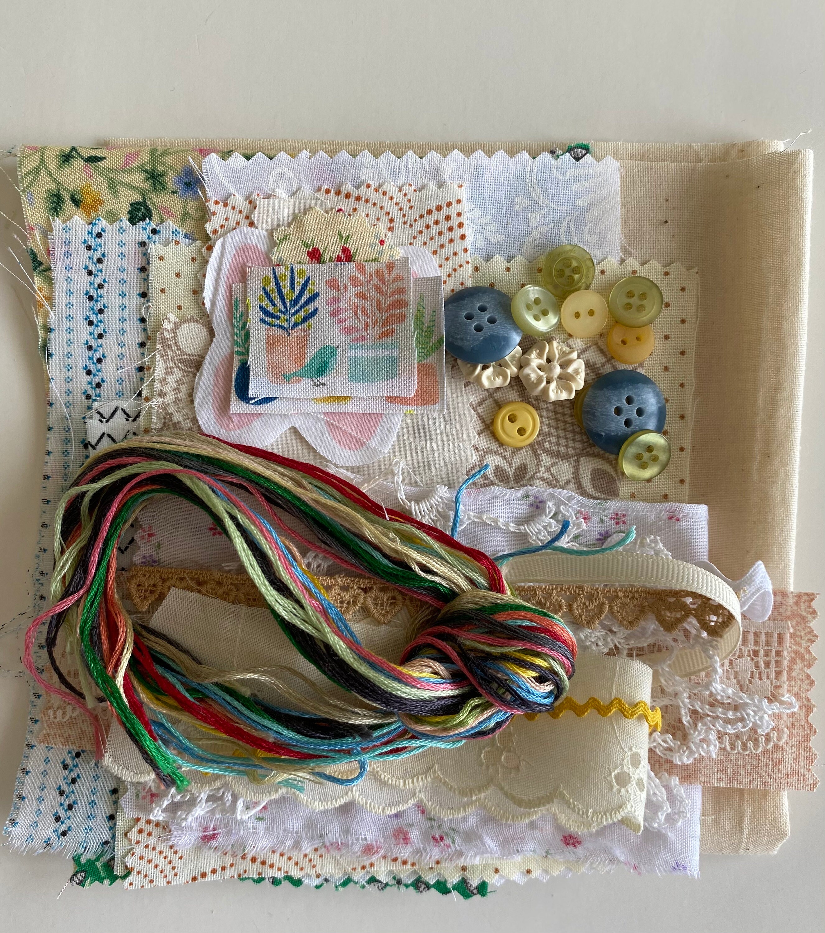 Slow stitch kitHand stitchingEmbroidery practice kitBoro Etsy