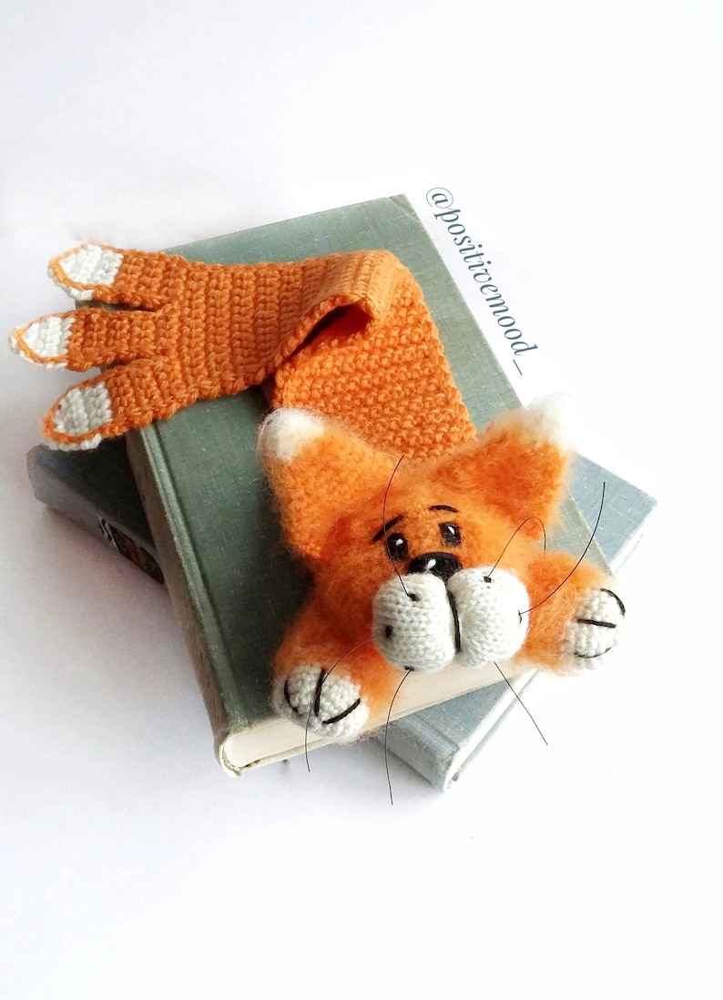 Crochet pattern Cat bookmark Etsy