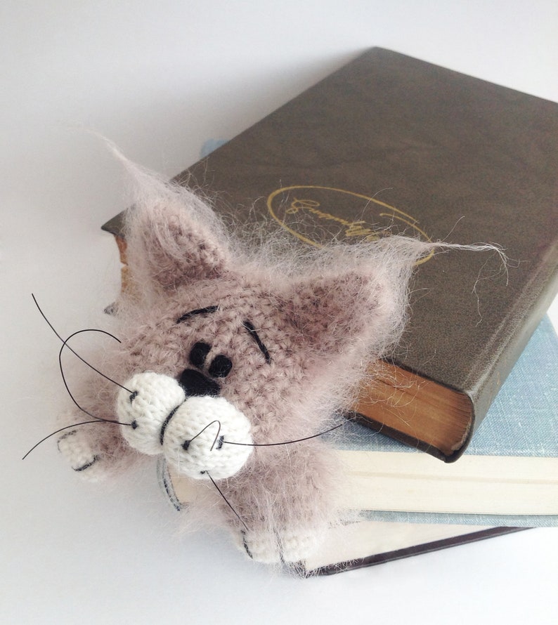 Crochet pattern Cat bookmark Etsy
