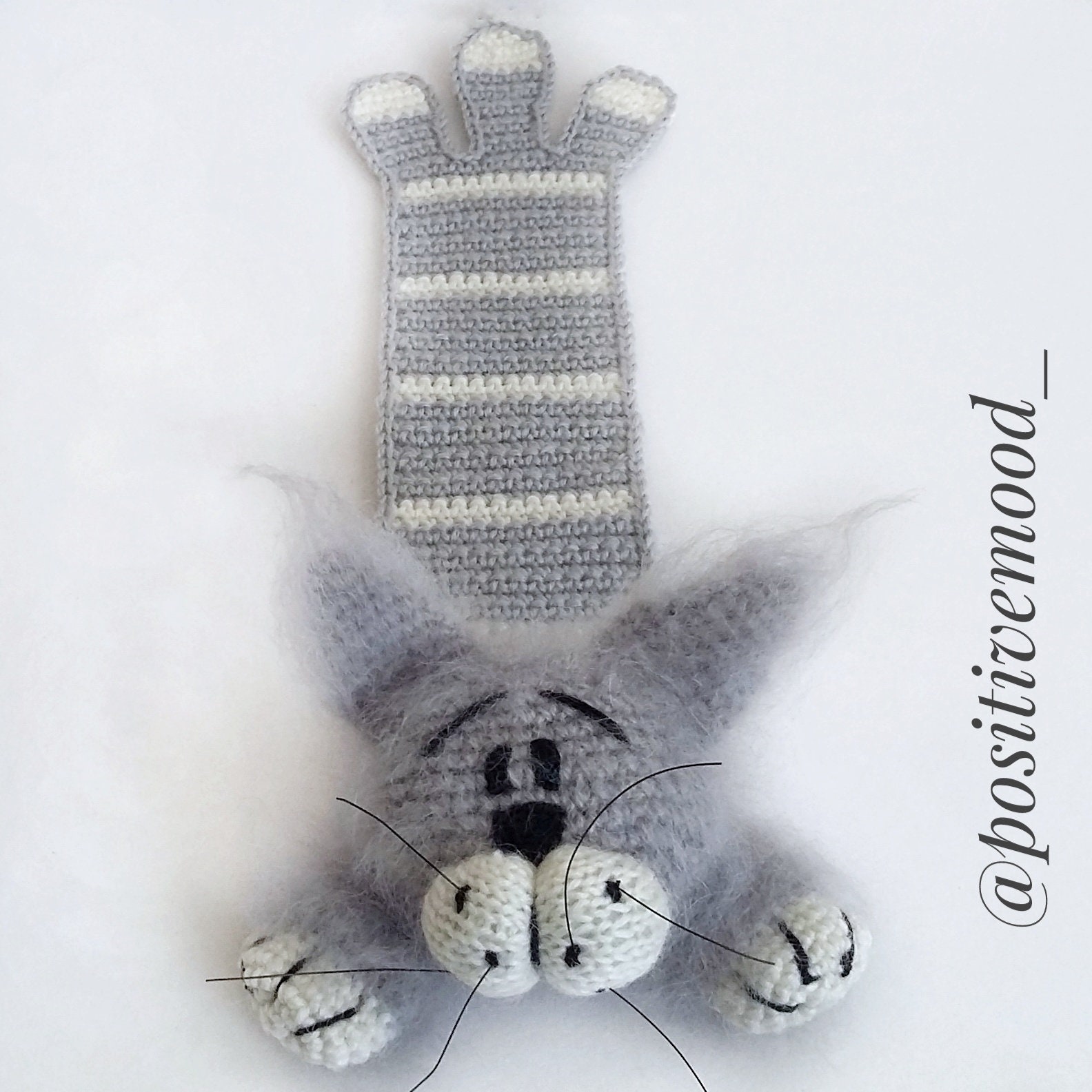 Crochet pattern Cat bookmark Etsy