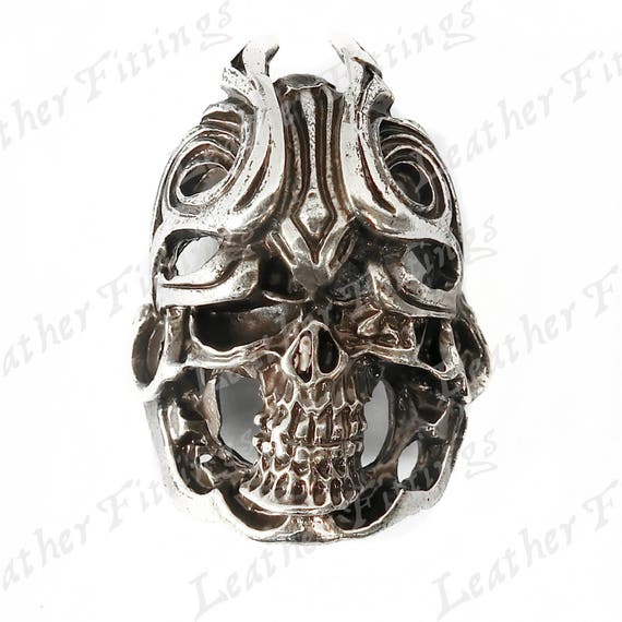 Punk Biker Skull calavera cráneo screw button retro pantalones botón botón tornillos