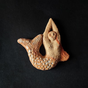 Mermaid Wall Pendant, Made to order, Unique Ceramic Home Decor, gift for mermaid lover, original art