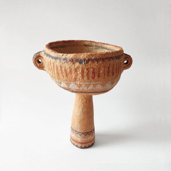 Smudge bowl, handmade ceramic smudging pot for rituals, rustic ceremonial copal burner, stoneware clay copalera, sahumadora,