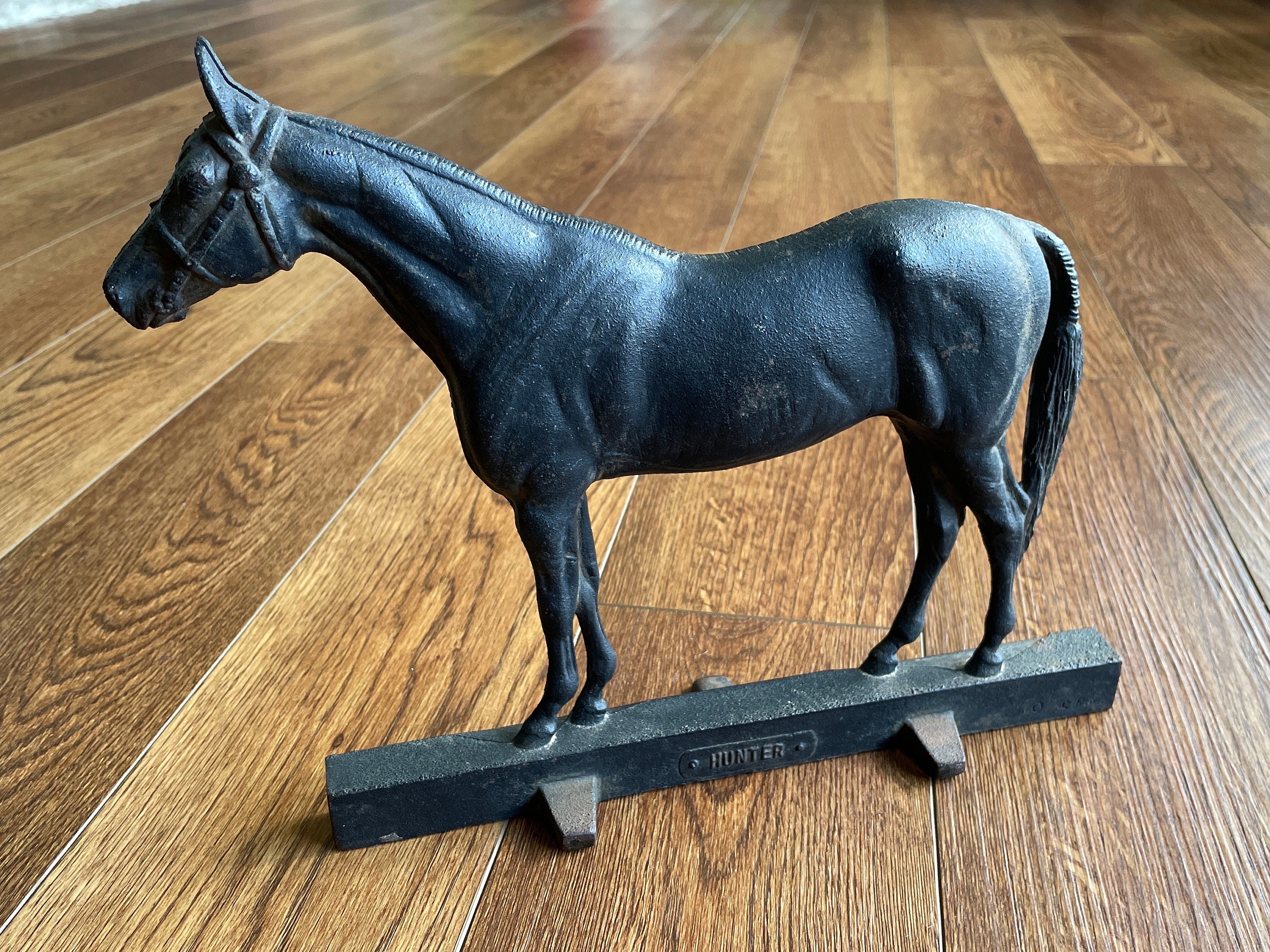 Antique Cast Iron Horse Door Stop Made by Virginia Metal Etsy