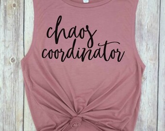 chaos coordinator, blessed mama, boy mom, girl mom, mom tank, mom shirt, mother tank, mother shirt, new mom tank, gift for mom, mother's day