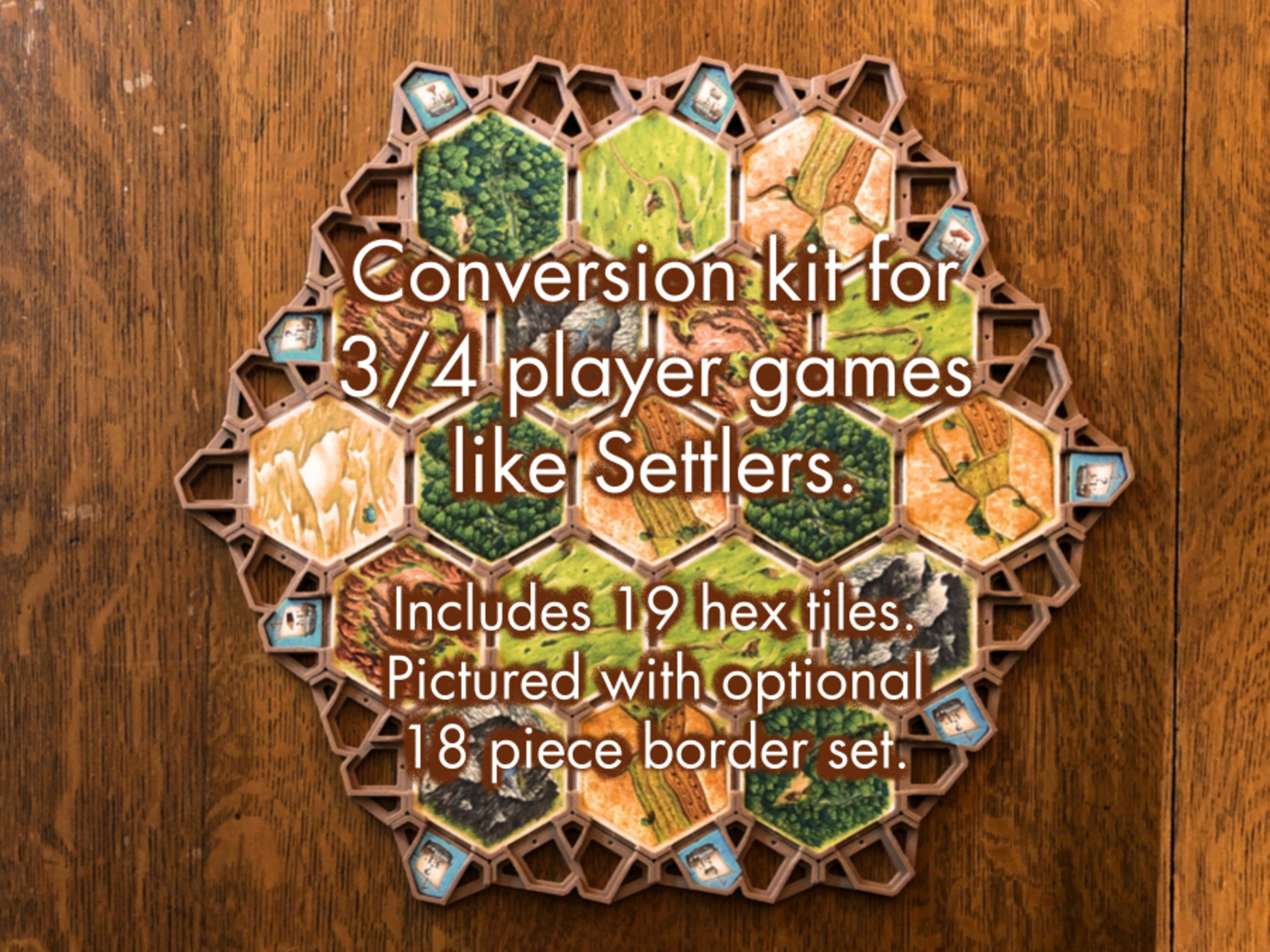 Board Games Games & Puzzles Snapin conversion kit for hexbased games like Settlers