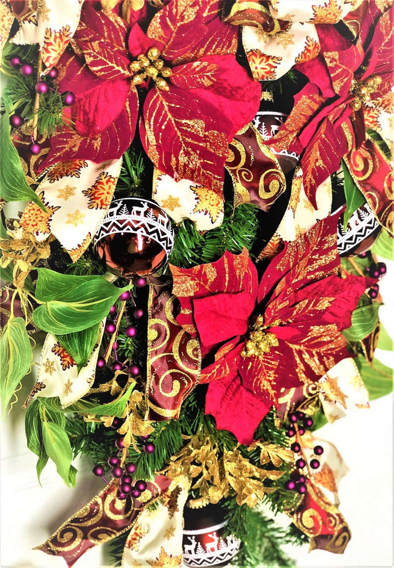 Home Decor Front Door Wreath Outside Wreath Wreath Christmas Wreath Evergreen Wreath Swag Hostess Gift Christmas Door Decoration