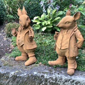 Pair of Cold Cast Iron Ratty and Rabbit Figures - Etsy UK