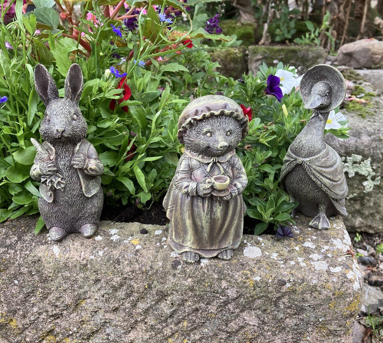 Resin Set of 3 Mini Beatrix Potter Garden Ornaments - Etsy