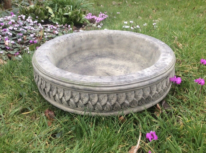 Reconstituted Stone Bird Bath Top Only Etsy