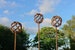 Set of 3 Rusty Metal 1.5m Cage Ball Plant Supports / Stands Garden - Steel 