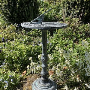 Metal cast Iron Sundial Garden Ornament