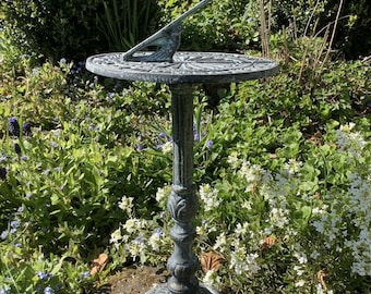 Metal cast Iron Sundial Garden Ornament