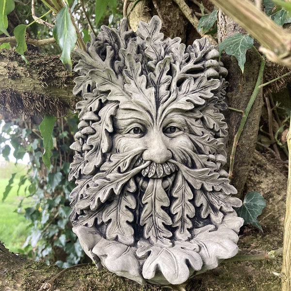 Reconstituted Stone Garden Green Man Wall Plaque