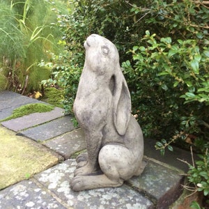 Reconstituted Stone Small Celtic Moon-Gazing Hare Ornament Statue