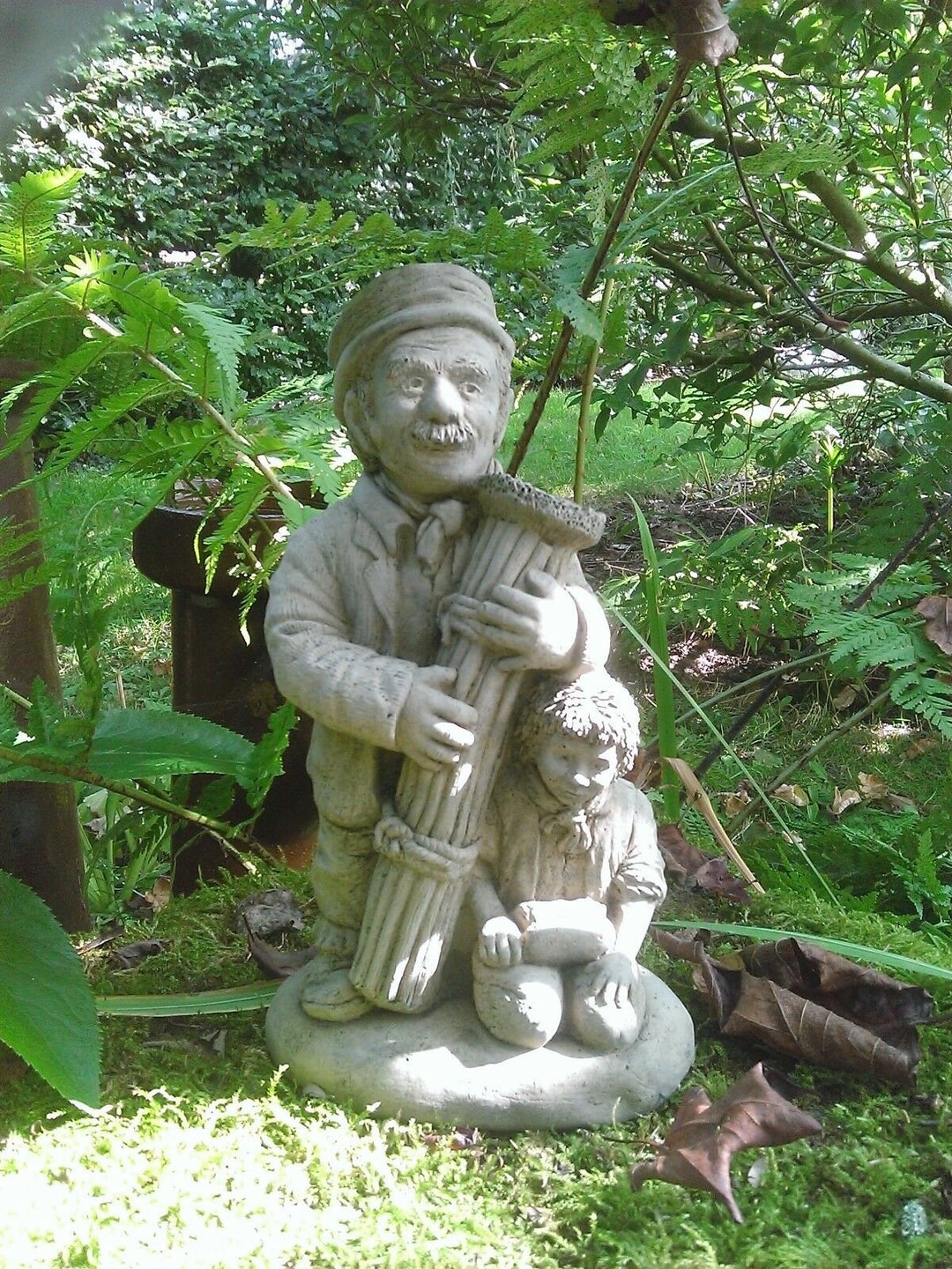Reconstituted Stone Garden Chimney Sweep Statue - Etsy UK